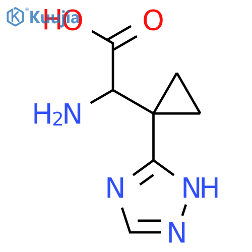 2-amino-2-1-(1H-1,2,4-triazol-3-yl)cyclopropylacetic acid structure