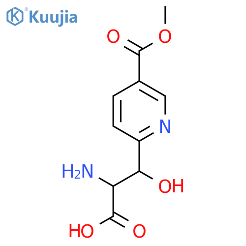 2-amino-3-hydroxy-3-5-(methoxycarbonyl)pyridin-2-ylpropanoic acid structure