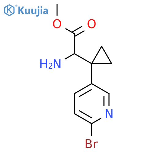methyl 2-amino-2-1-(6-bromopyridin-3-yl)cyclopropylacetate structure
