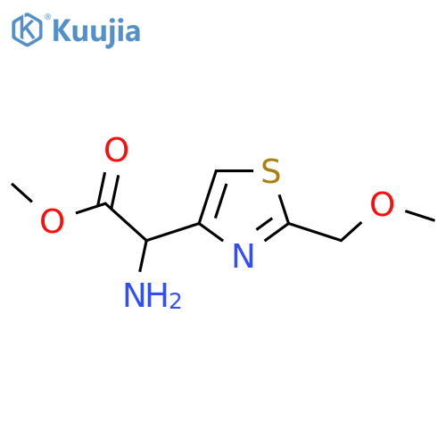 methyl 2-amino-2-2-(methoxymethyl)-1,3-thiazol-4-ylacetate structure