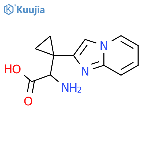 2-amino-2-(1-{imidazo1,2-apyridin-2-yl}cyclopropyl)acetic acid structure