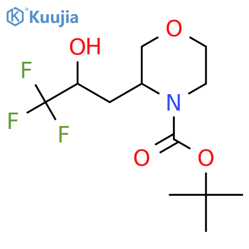 tert-butyl 3-(3,3,3-trifluoro-2-hydroxypropyl)morpholine-4-carboxylate structure