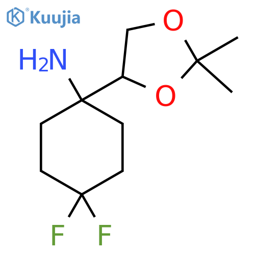1-(2,2-dimethyl-1,3-dioxolan-4-yl)-4,4-difluorocyclohexan-1-amine structure
