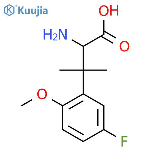 2-amino-3-(5-fluoro-2-methoxyphenyl)-3-methylbutanoic acid structure