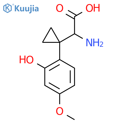2-amino-2-1-(2-hydroxy-4-methoxyphenyl)cyclopropylacetic acid structure