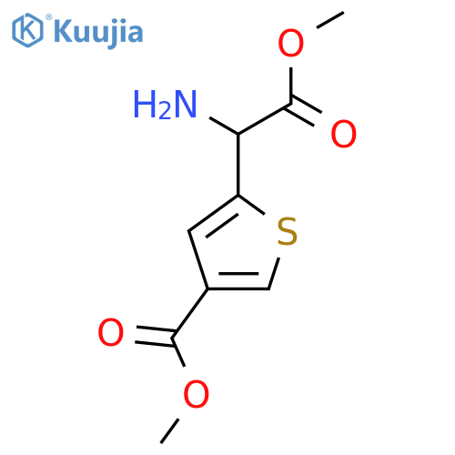 methyl 5-(1-amino-2-methoxy-2-oxoethyl)thiophene-3-carboxylate structure