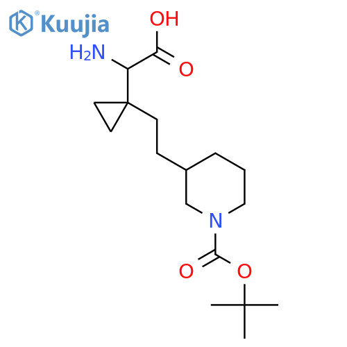 2-amino-2-1-(2-{1-(tert-butoxy)carbonylpiperidin-3-yl}ethyl)cyclopropylacetic acid structure