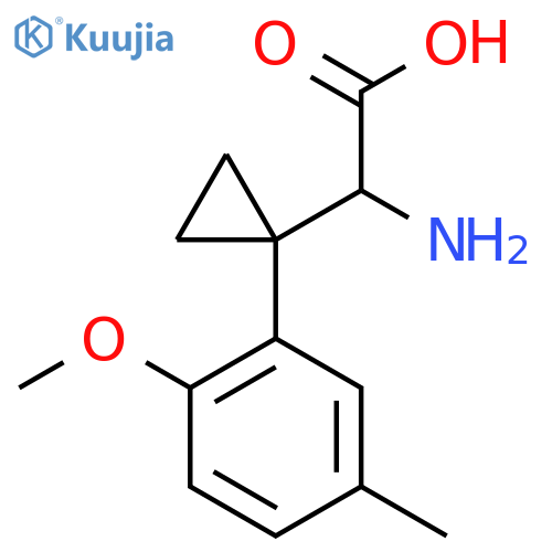 2-amino-2-1-(2-methoxy-5-methylphenyl)cyclopropylacetic acid structure