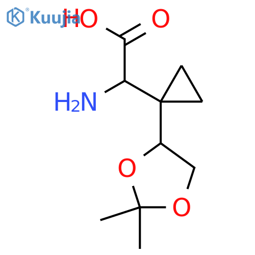 2-amino-2-1-(2,2-dimethyl-1,3-dioxolan-4-yl)cyclopropylacetic acid structure