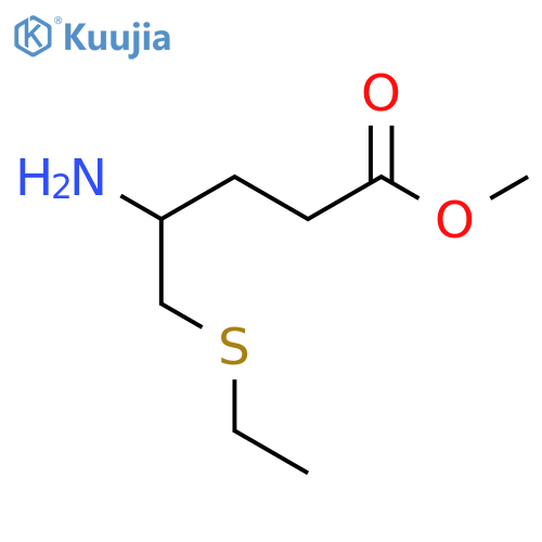 methyl 4-amino-5-(ethylsulfanyl)pentanoate structure