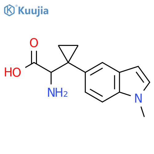 2-amino-2-1-(1-methyl-1H-indol-5-yl)cyclopropylacetic acid structure