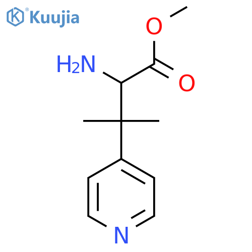 methyl 2-amino-3-methyl-3-(pyridin-4-yl)butanoate structure