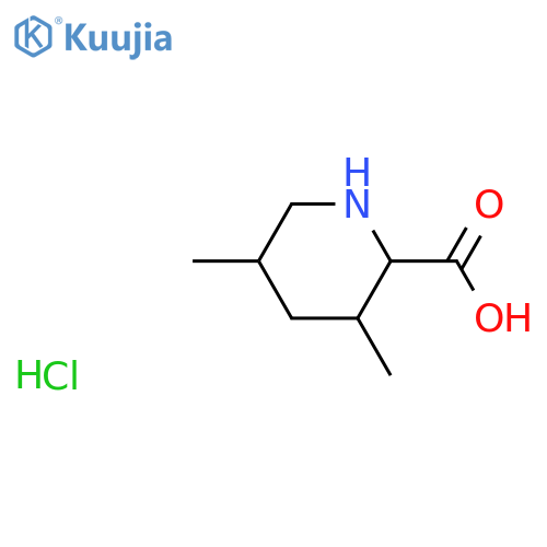 3,5-dimethylpiperidine-2-carboxylic acid hydrochloride structure