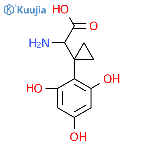 2-amino-2-1-(2,4,6-trihydroxyphenyl)cyclopropylacetic acid structure