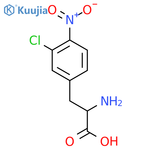 2-amino-3-(3-chloro-4-nitrophenyl)propanoic acid structure