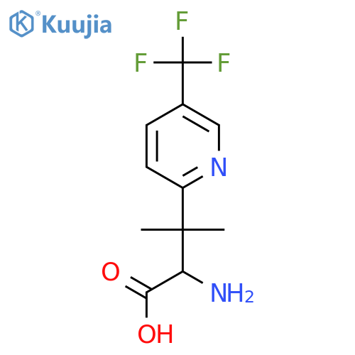 2-amino-3-methyl-3-5-(trifluoromethyl)pyridin-2-ylbutanoic acid structure