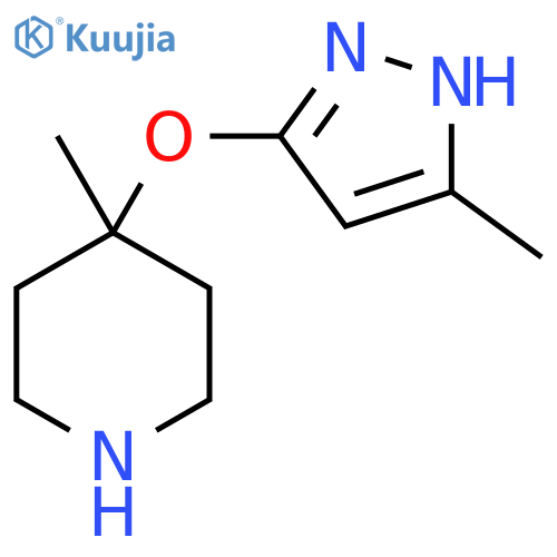 4-methyl-4-(5-methyl-1H-pyrazol-3-yl)oxypiperidine structure