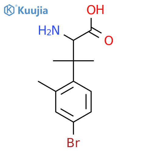 2-amino-3-(4-bromo-2-methylphenyl)-3-methylbutanoic acid structure