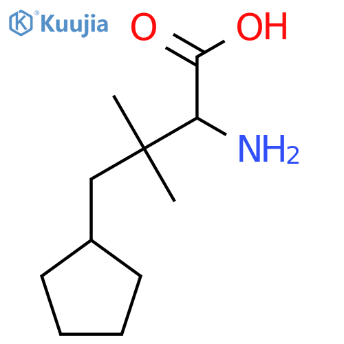 2-amino-4-cyclopentyl-3,3-dimethylbutanoic acid structure
