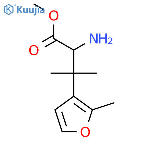 methyl 2-amino-3-methyl-3-(2-methylfuran-3-yl)butanoate structure