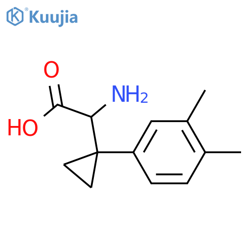 2-amino-2-1-(3,4-dimethylphenyl)cyclopropylacetic acid structure