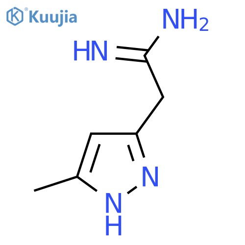 2-(5-methyl-1H-pyrazol-3-yl)ethanimidamide structure