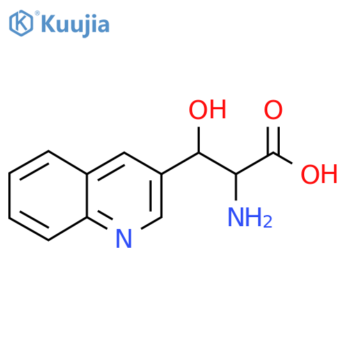 2-amino-3-hydroxy-3-(quinolin-3-yl)propanoic acid structure