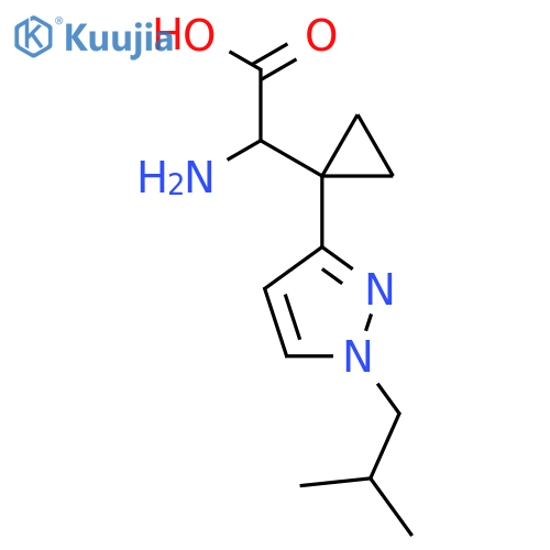 2-amino-2-{1-1-(2-methylpropyl)-1H-pyrazol-3-ylcyclopropyl}acetic acid structure
