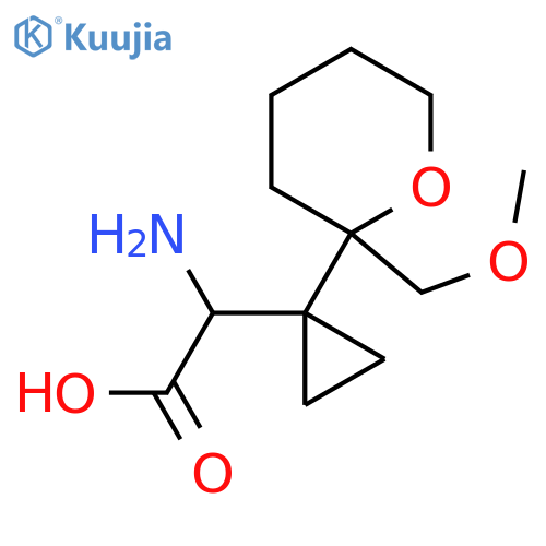 2-amino-2-{1-2-(methoxymethyl)oxan-2-ylcyclopropyl}acetic acid structure