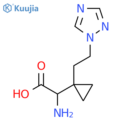 2-amino-2-{1-2-(1H-1,2,4-triazol-1-yl)ethylcyclopropyl}acetic acid structure