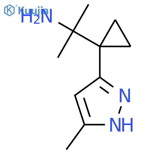 2-1-(5-methyl-1H-pyrazol-3-yl)cyclopropylpropan-2-amine structure