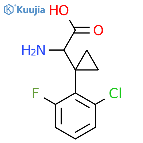 2-amino-2-1-(2-chloro-6-fluorophenyl)cyclopropylacetic acid structure