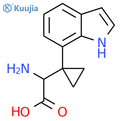 2-amino-2-1-(1H-indol-7-yl)cyclopropylacetic acid structure