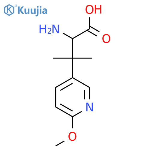 2-amino-3-(6-methoxypyridin-3-yl)-3-methylbutanoic acid structure