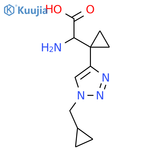 2-amino-2-{1-1-(cyclopropylmethyl)-1H-1,2,3-triazol-4-ylcyclopropyl}acetic acid structure