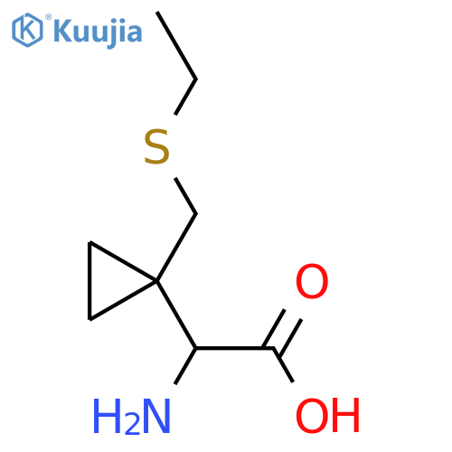 2-amino-2-{1-(ethylsulfanyl)methylcyclopropyl}acetic acid structure