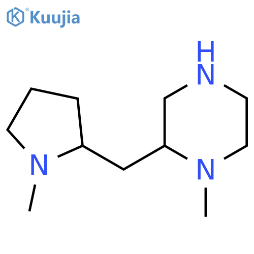 1-methyl-2-(1-methylpyrrolidin-2-yl)methylpiperazine structure