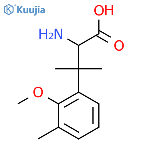 2-amino-3-(2-methoxy-3-methylphenyl)-3-methylbutanoic acid structure