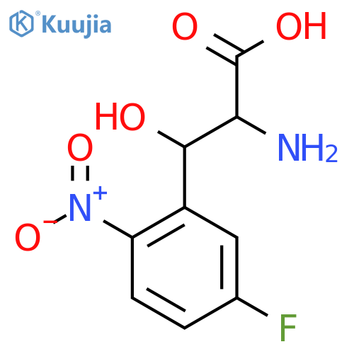 2-amino-3-(5-fluoro-2-nitrophenyl)-3-hydroxypropanoic acid structure