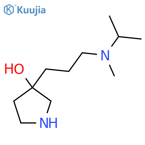 3-{3-methyl(propan-2-yl)aminopropyl}pyrrolidin-3-ol structure