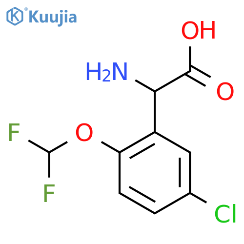 2-amino-2-5-chloro-2-(difluoromethoxy)phenylacetic acid structure