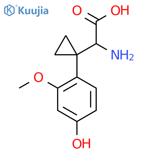 2-amino-2-1-(4-hydroxy-2-methoxyphenyl)cyclopropylacetic acid structure