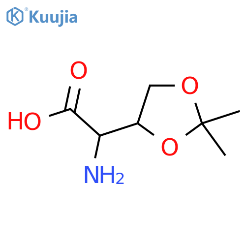 2-amino-2-(2,2-dimethyl-1,3-dioxolan-4-yl)acetic acid structure