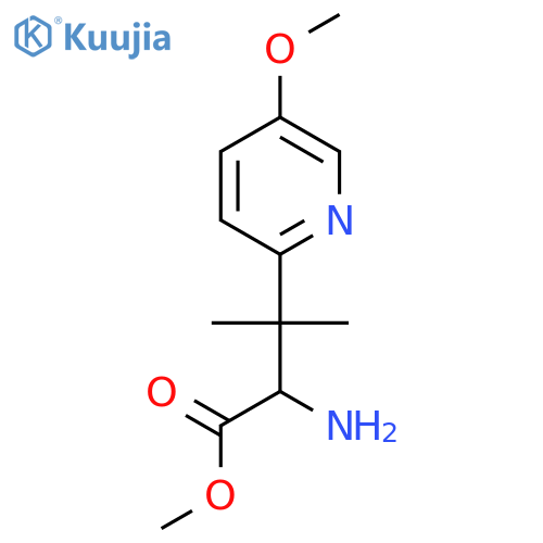 methyl 2-amino-3-(5-methoxypyridin-2-yl)-3-methylbutanoate structure