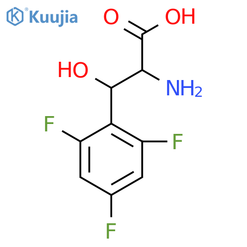 2-amino-3-hydroxy-3-(2,4,6-trifluorophenyl)propanoic acid structure