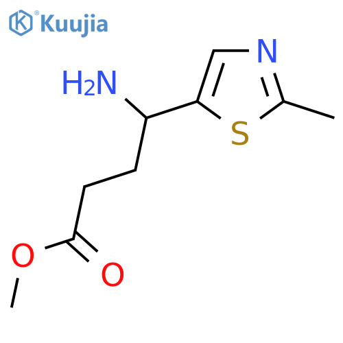 methyl 4-amino-4-(2-methyl-1,3-thiazol-5-yl)butanoate structure
