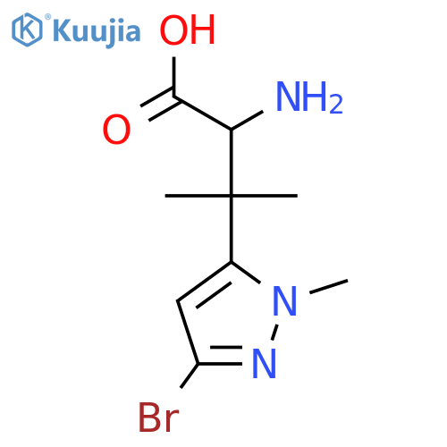 2-amino-3-(3-bromo-1-methyl-1H-pyrazol-5-yl)-3-methylbutanoic acid structure