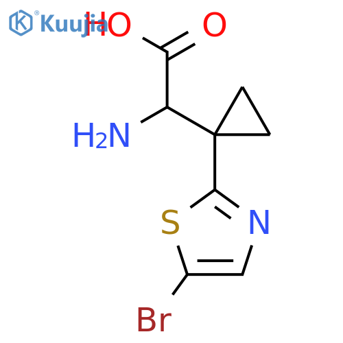 2-amino-2-1-(5-bromo-1,3-thiazol-2-yl)cyclopropylacetic acid structure