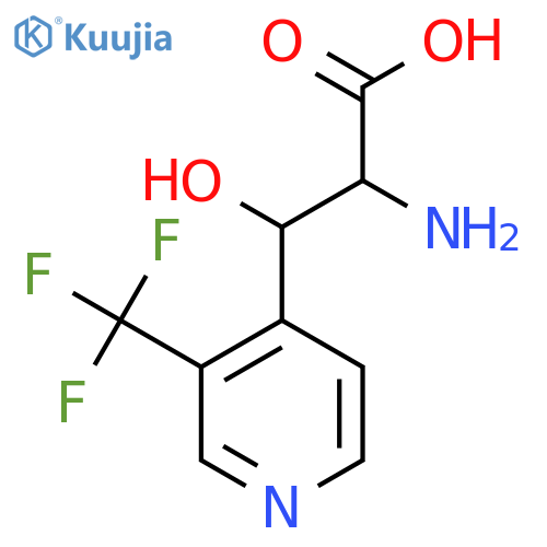 2-amino-3-hydroxy-3-3-(trifluoromethyl)pyridin-4-ylpropanoic acid structure