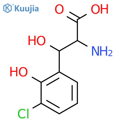 2-amino-3-(3-chloro-2-hydroxyphenyl)-3-hydroxypropanoic acid structure